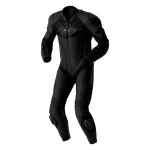 RST Tractech Evo D3O Leather Motorcycle Suit - Black Black 1