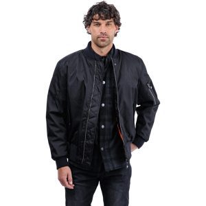 Spada Airforce MA1 Waterproof Bomber Motorcycle Jacket Black 8