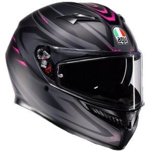 AGV K3 Syth Motorcycle Helmet Black Pink 1