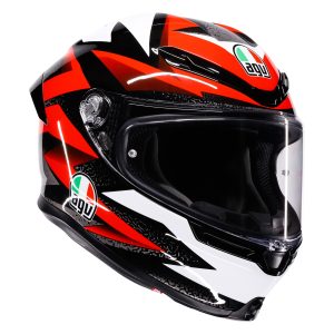 AGV K6-S Braven Motorcycle Helmet - Black Red White 1