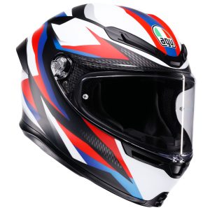 AGV K6-S Erazer Motorcycle Helmet - Red White Blue 1
