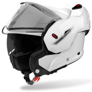 Airoh Mathisse II Plain Motorcycle Helmet Gloss White 1