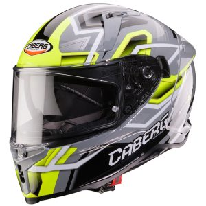 Caberg Avalon X Brama Motorcycle Helmet - Grey Black Yellow 3