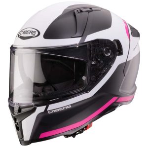 Caberg Avalon X Pure Motorcycle Helmet Black White Fuchsia 1