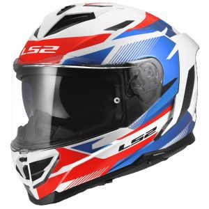 LS2 FF818 Storm III Komai Motorcycle Helmet – White/Blue/Red LS2 FF818 Storm III Komai Motorcycle Helmet White Blue Red 1