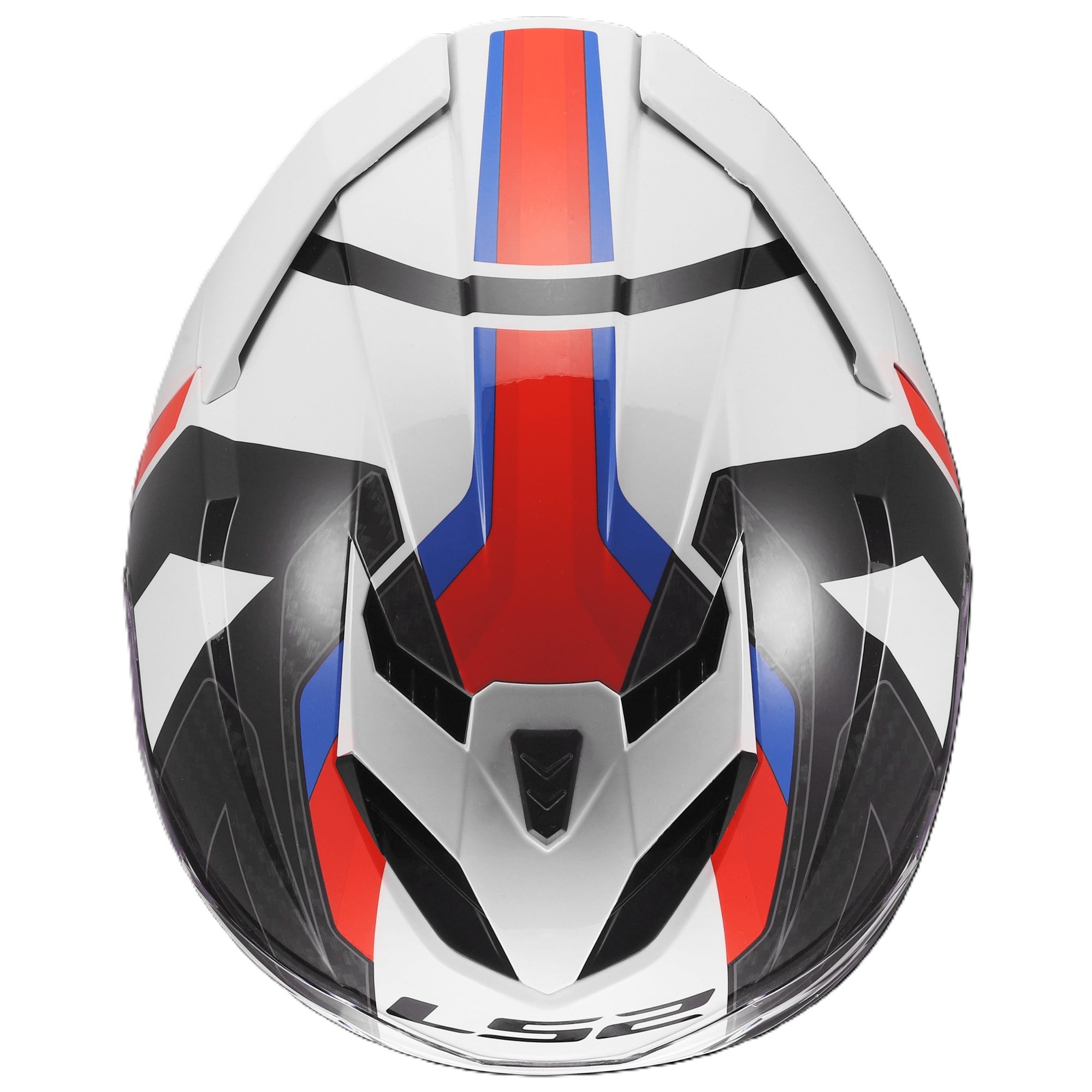 LS2 FF818 Storm III Sporty Motorcycle Helmet White Blue Red 10