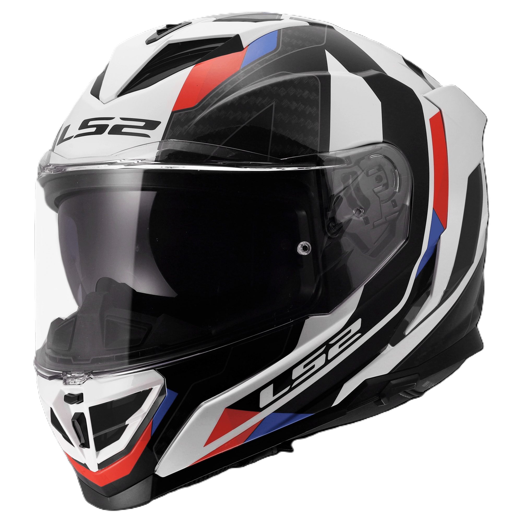 LS2 FF818 Storm III Sporty Motorcycle Helmet White Blue Red 11
