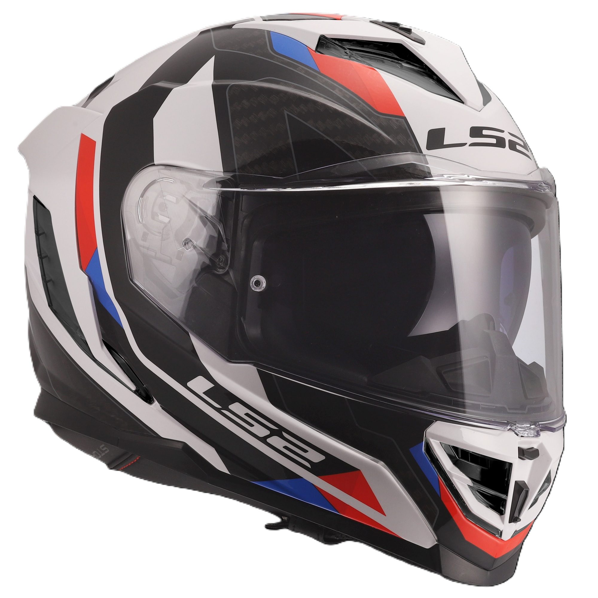 LS2 FF818 Storm III Sporty Motorcycle Helmet White Blue Red 7