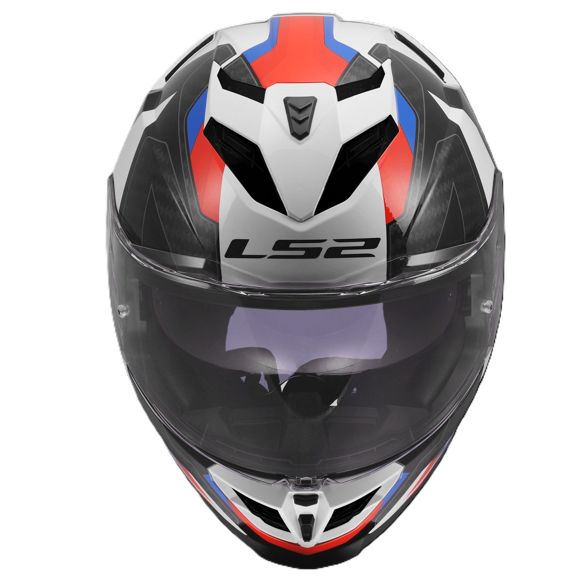 LS2 FF818 Storm III Sporty Motorcycle Helmet White Blue Red 9