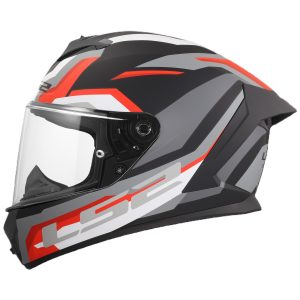 LS2 FF820 Rapid III Hyper Motorcycle Helmet Black Red 2