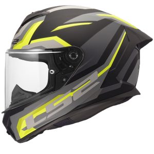 LS2 FF820 Rapid III Hyper Motorcycle Helmet Black Yellow 2