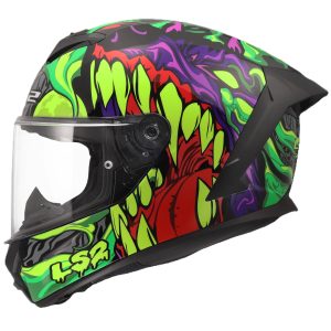 LS2 FF820 Rapid III Lycant Motorcycle Helmet Purple Green 2