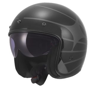 LS2 OF601 Bob II Cosmic Motorcycle Helmet – Black/Grey LS2 OF601 Bob II Cosmic Motorcycle Helmet Black Grey 1