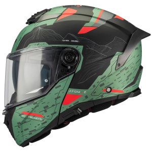 MT Atom 2 highlands Motorcycle Helmet - Green Red 1