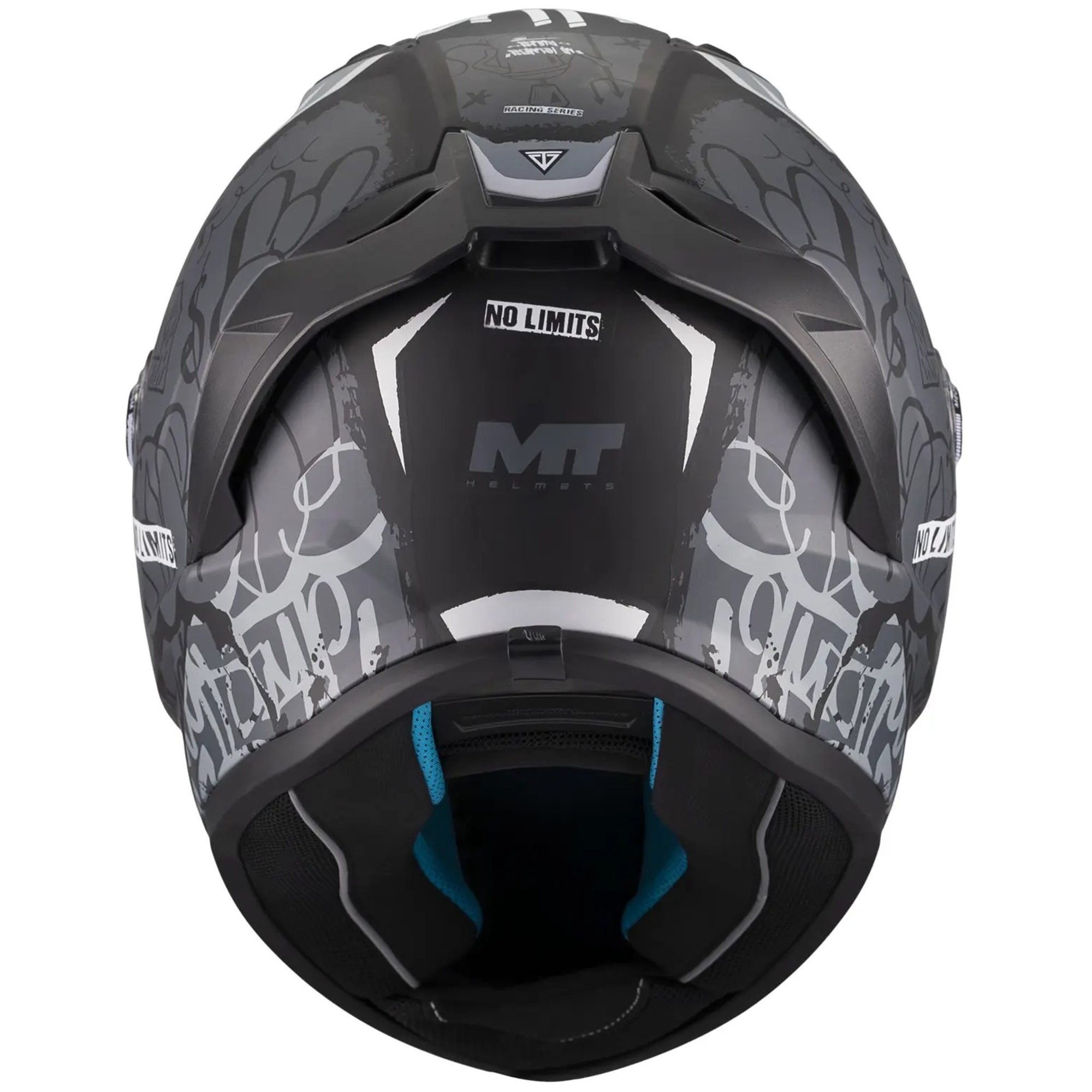 MT Stinger 2 Kids Tagger Motorcycle Helmet - Black Grey 4