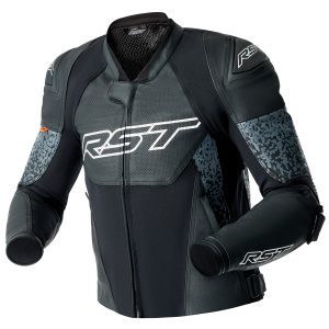 RST Pro Series Supersport-K D3O Leather Motorcycle Jacket - Grey Black 1