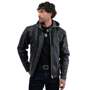 Spada Lambert Rev.2 Mens Leather Motorcycle Jacket - Black 2
