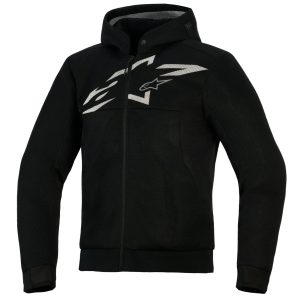 Alpinestars Chrome Superairflow Motorcycle Hoodie Black Dark Grey White 1