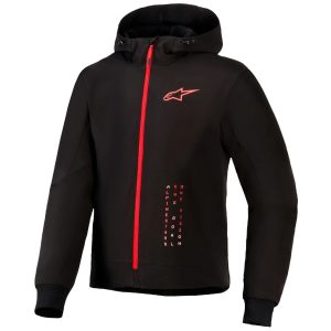 Alpinestars Radium Tech Motorcycle Hoodie - Black Bright Red 1