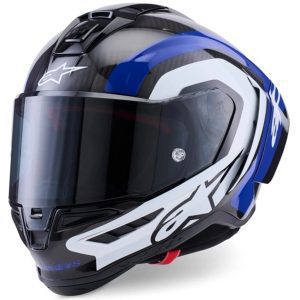 Alpinestars Supertech R10 Arius Motorcycle Helmet – Black/White/Blue Alpinestars Supertech R10 Arius Motorcycle Helmet - Black White Blue 1
