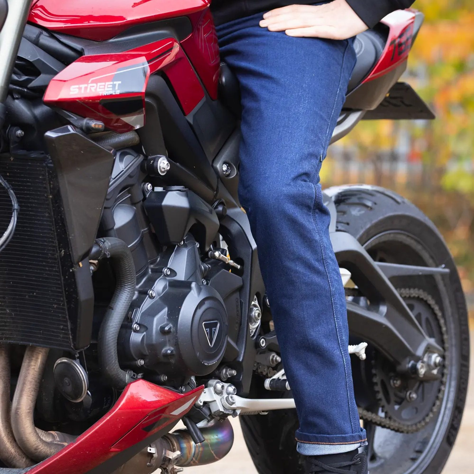 Oxford Original Tailor AA Straight Motorcycle Jeans - Indigo Lifestyle 1