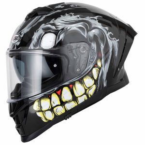 Vcan H162 Facestroke Motorcycle Helmet Grey 1