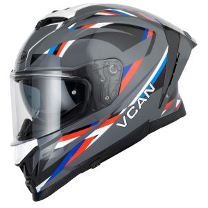 Vcan H162 Lifeforce Motorcycle Helmet Grey 1
