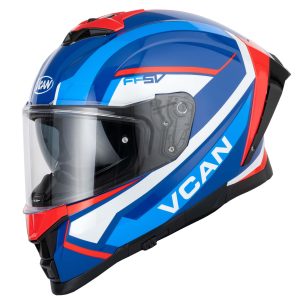 Vcan H162 Z-Force Motorcycle Helmet Blue Red White 1