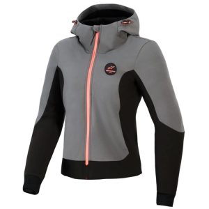 Alpinestars Stella Radium Tech Women's Motorcycle Hoodie Deep Grey Black 1