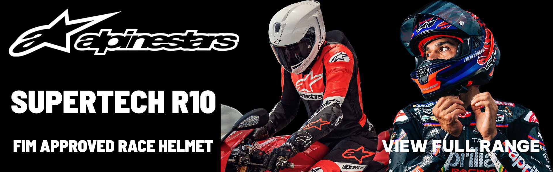 Alpinestars Supertech R10 Motorcycle Helmet Web Banner