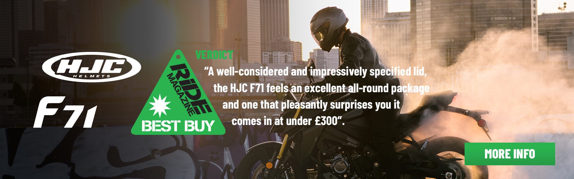 HJC F71 Motorcycle Helmet Web Banner