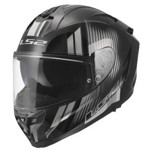 LS2 FF817 Challenger II Nitro Motorcycle Helmet Black Grey 1