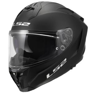 LS2 FF817 Challenger II Plain Motorcycle Helmet - Matt Black 1