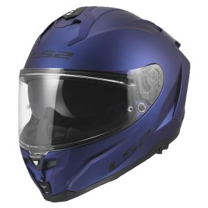 LS2 FF817 Challenger II Plain Motorcycle Helmet - Navy Blue 1
