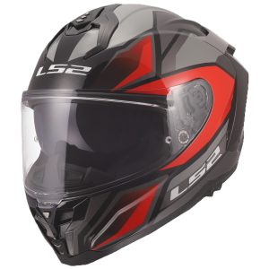 LS2 FF817 Challenger II Viper Motorcycle Helmet Grey Red 1