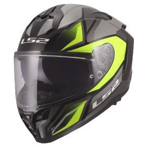 LS2 FF817 Challenger II Viper Motorcycle Helmet Grey Yellow 1