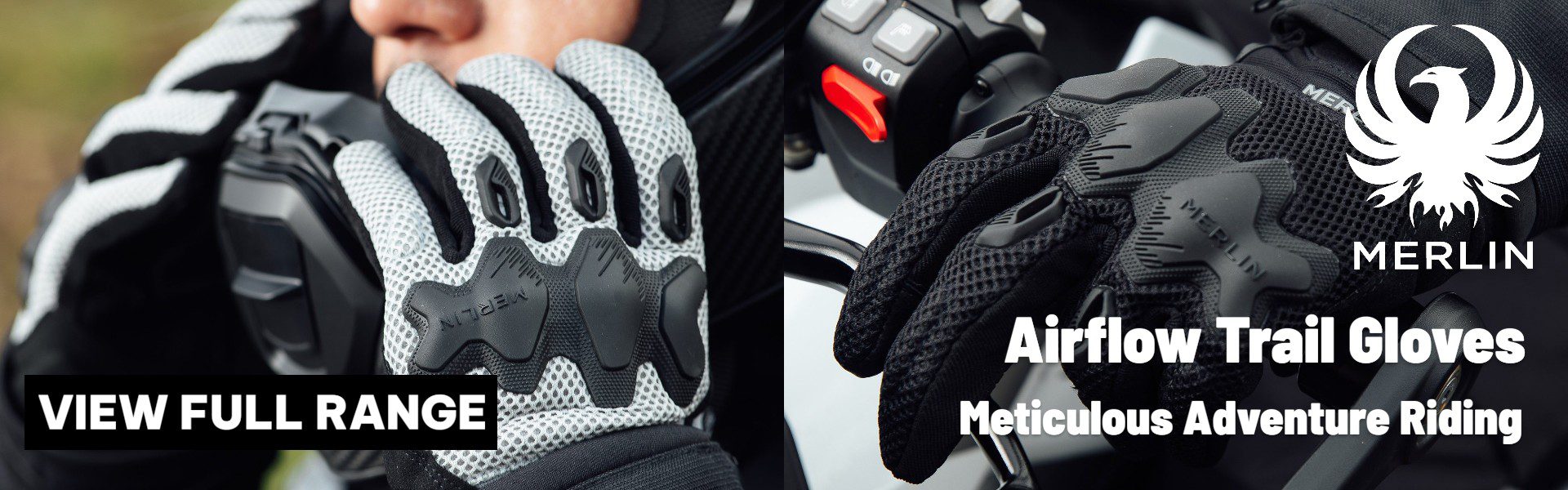 Merlin Airflow Trail Motorcycle Gloves Banner