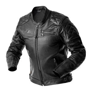 RST Hillberry D3O Leather Motorcycle Helmet Jacket - Black 1