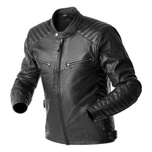 RST Roadster Air D3O Leather Motorcycle Jacket - Black 1