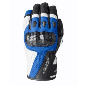 RST Stunt III Motorcycle Gloves White Blue 1