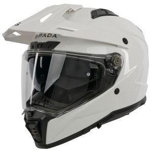 Spada Trailhawk Plain Motorcycle Helmet White 2