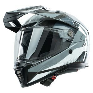 Spada Trailhawk Raptor Motorcycle Helmet - Black Grey 2