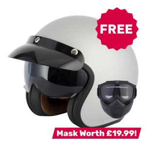 Vcan H589 Plain Motorcycle Helmet - Matt Silver