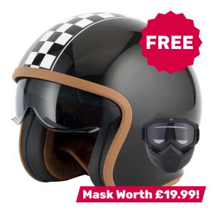 Vcan H589 Victory Motorcycle Helmet - Black