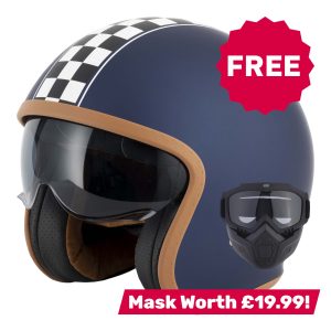 Vcan H589 Victory Motorcycle Helmet - Matt Blue