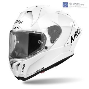 Airoh GP800 FIM Plain Motorcycle Helmet - White 1