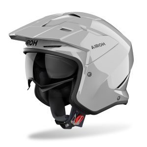 Airoh Kombakt Plain Motorcycle Helmet - Concrete Grey 1