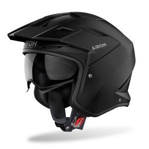 Airoh Kombakt Plain Motorcycle Helmet - Matt Black 1
