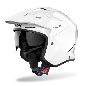Airoh Kombakt Plain Motorcycle Helmet - White 1