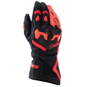 Alpinestars SP-9 Motorcycle Gloves - Black Red Fluo 1